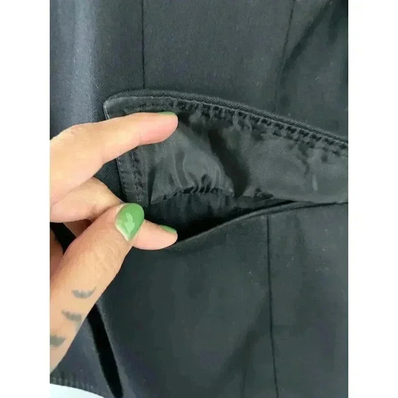 Anne Klein Black Blazer Jacket Sz 8 Single Button Pink Lining Women's - Picture 4 of 8